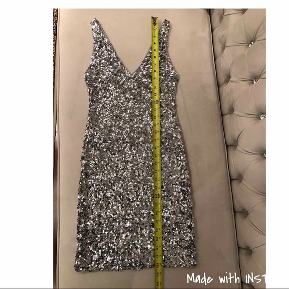 Silver sequin glitter dress - Picture 4 of 9